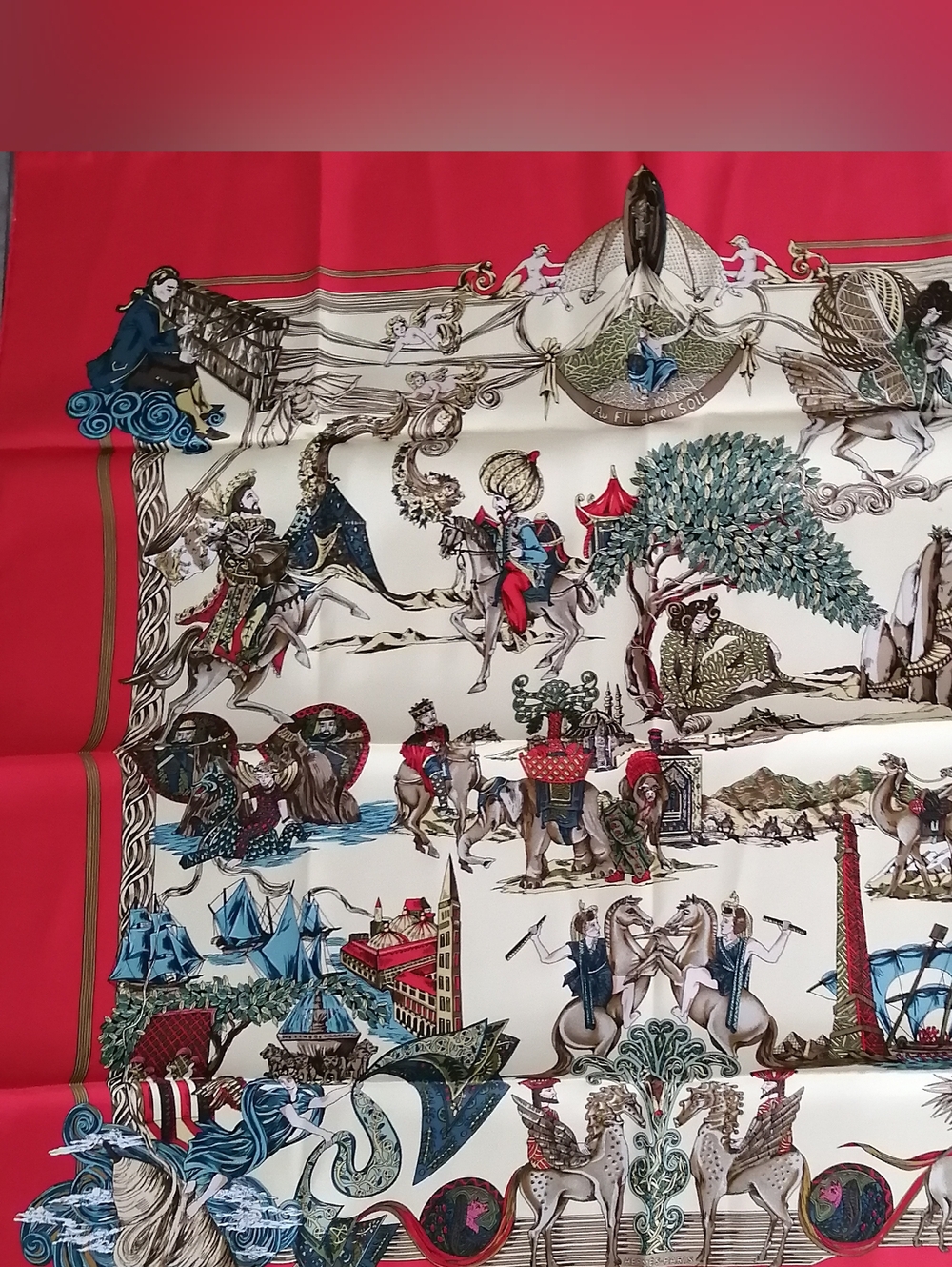 Authentic Hermes Vintage Silk Scarf 90